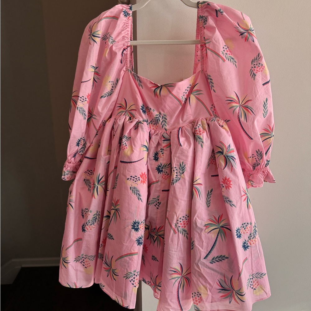 PINK SELKIE PUFF DRESS SIZE XS